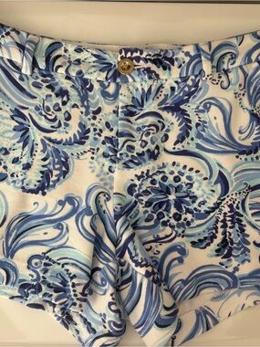 EUC! Lilly Pulitzer Callahan shorts Don’t Be Jelly Resort Blue 12